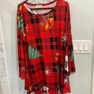 Xl red plaid holiday dress